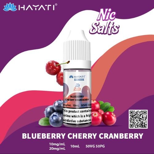 Hayati Pro Max Nic Salt 10ml - Box of 10 Available In Blueberry Cherry Cranberry Flavour