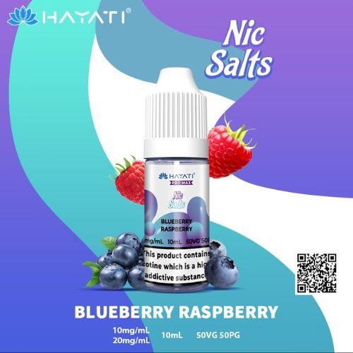 Hayati Pro Max Nic Salt 10ml - Box of 10 Available In Blueberry Raspberry Flavour