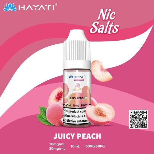 Hayati Pro Max Nic Salt 10ml - Box of 10 Available In juicy Peach Flavour