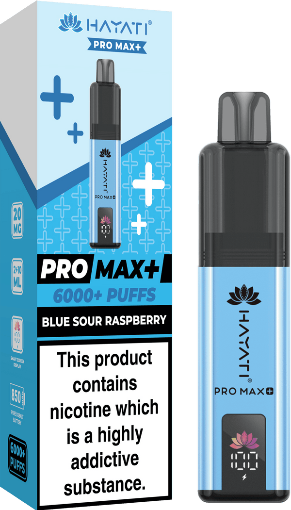 Hayati Pro Max Plus 6000 Vape Box of 5 - Flavour Blue Sour Raspberry