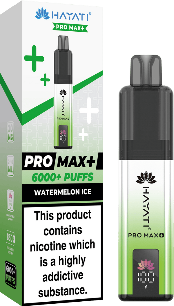 Hayati Pro Max Plus 6000 Vape Box of 5, Watermelon Ice Flavour