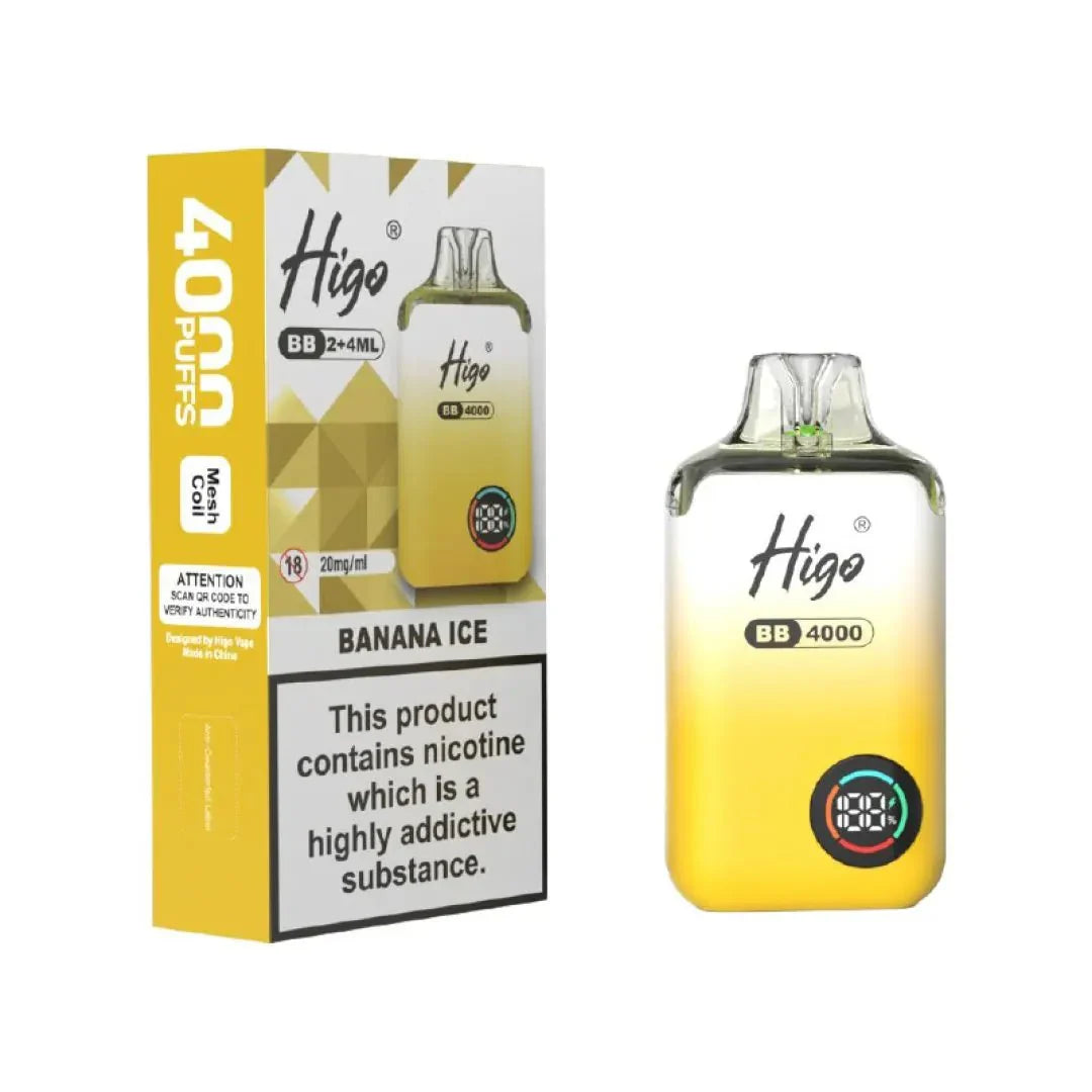 Higo BB4000 Puff Prefilled Pod Vape Kit - Box of 10 Higo BB4000 Puff Prefilled Pod Vape Kit - Box of 10