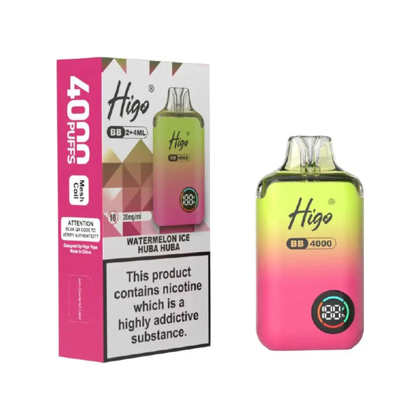 Higo BB4000 Prefilled Vape Pack of 10 - Wholesale Price !