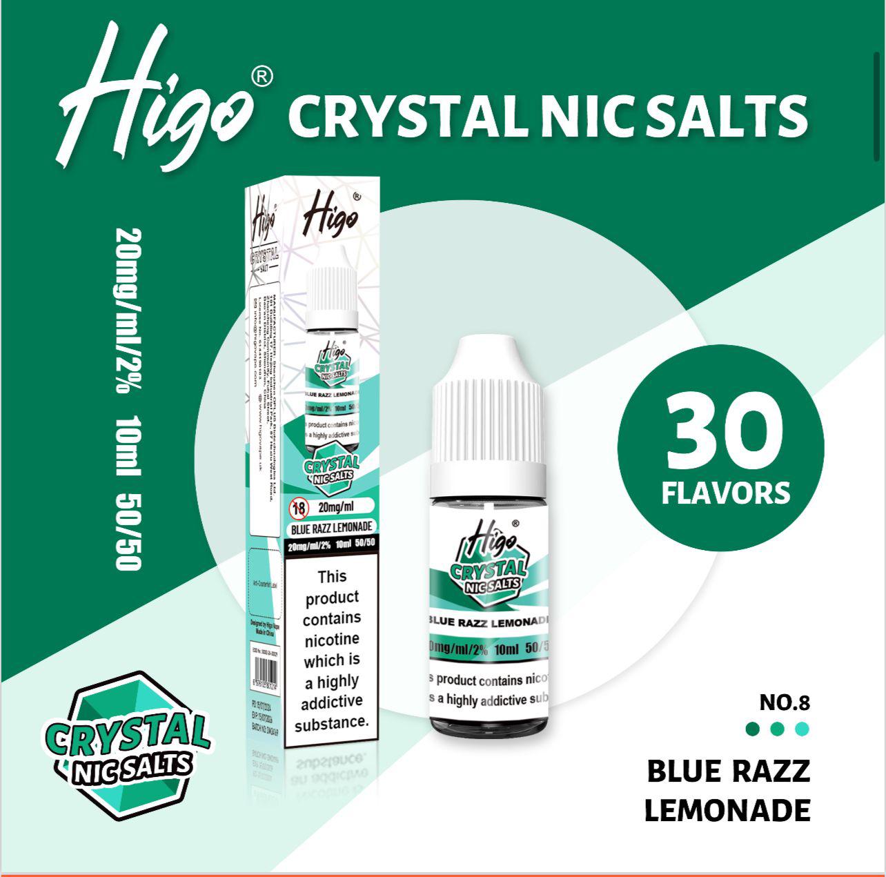 Higo Crystal Nic Salt 10ml E-Liquid Box of 10