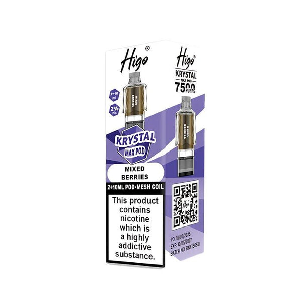 Higo Krystal Max 7500 Prefilled Pods Pack of 5 - Wholesale Price !