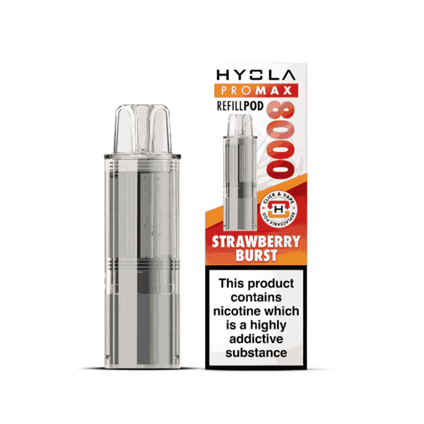 Hyola Pro Max 8000 Prefilled Replacement Pod Box of 5, Strawberry Burst Flavour
