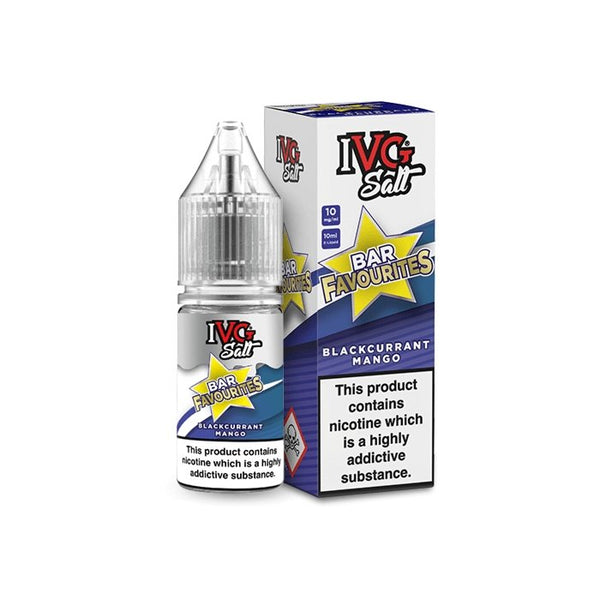 IVG Bar Favourites Nic Salt 10ml Pack of 10 Available In Blackcurrant Mango Flavour