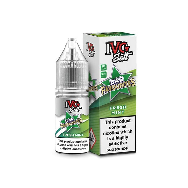 IVG Bar Favourites Nic Salt 10ml Pack of 10 Available In Fresh Mint Flavour