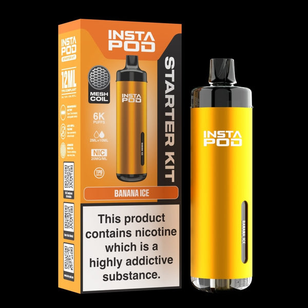 Image Of Insta Pod 6k Prefilled Pod Vape Kit - Box of 5, Banana Ice Flavour
