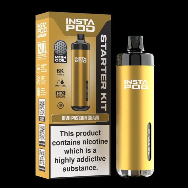 Image Of Insta Pod 6k Prefilled Pod Vape Kit - Box of 5, Kiwi Passion Guava Flavour