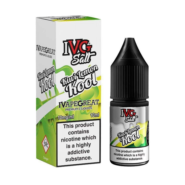 IVG 10ml Nic Salt E Liquid, Kiwi Lemon Kool Flavour