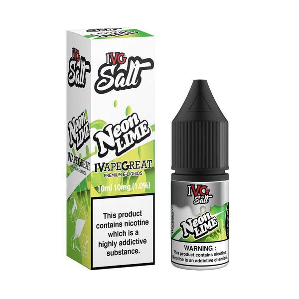 IVG 10ml Nic Salt E Liquid, Neon Lime Flavour