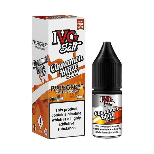 IVG 10ml Nic Salt E-Liquid, Cinnamon Blaze Chew Flavour