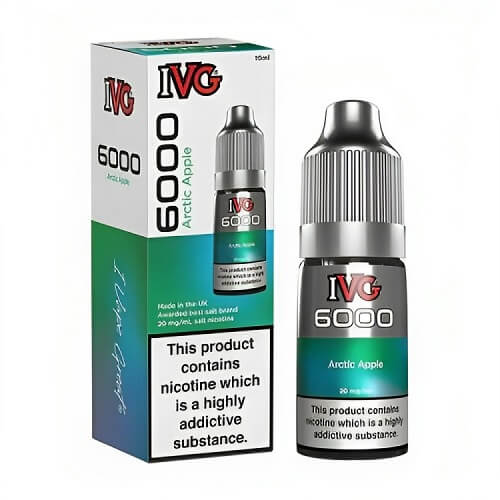 IVG 6000 Nic Salt 10ml Pack of 10 Available In Arctic Apple Flavour