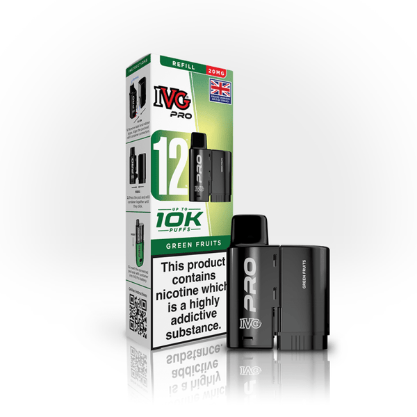 IVG Pro 12 Prefilled Vape Pods Pack of 5 Green Fruits