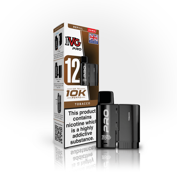 IVG Pro 12 Prefilled Vape Pods Pack of 5 Tobacco