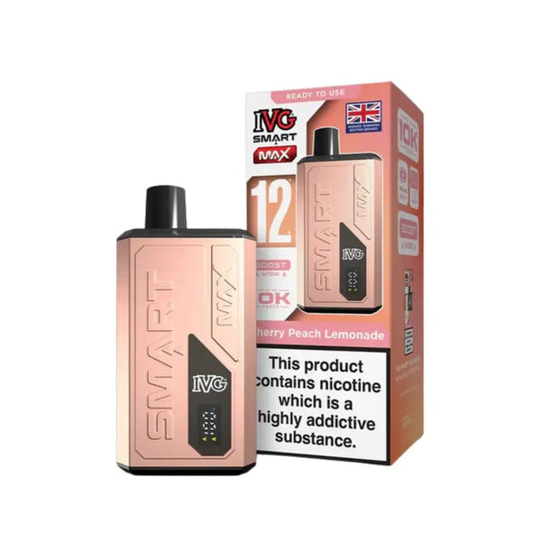 IVG Smart Max 10000 Prefilled Pod Vape Kit - Box of 5 available in Cherry Peach Lemonade