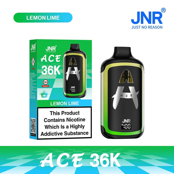 Image of JNR ACE 36k Prefilled Vape Pod Kit Box of 5,Lemon Lime Flavour