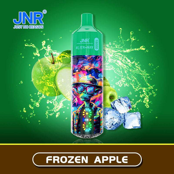JNR Alien Max 18000 Disposable Vape Box of 10 with Frozen Apple flavour