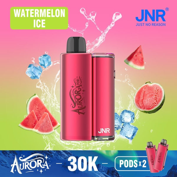 Flavour Watermelon Ice of JNR Aurora 30k Pod vape Kit - Box of 5 at UK Vaper Wholesale