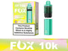 Image Of JNR Fox 10K Puffs Prefilled Pod Vape Kit - Box Of 5 With Flavour Fresh Mint