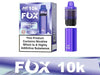 Image Of JNR Fox 10K Puffs Prefilled Pod Vape Kit - Box Of 5 With Flavour Strawberry Ice