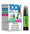 Image of JNR P5 GlassRock 100K Pack of 3 vape device offers dual flavours.