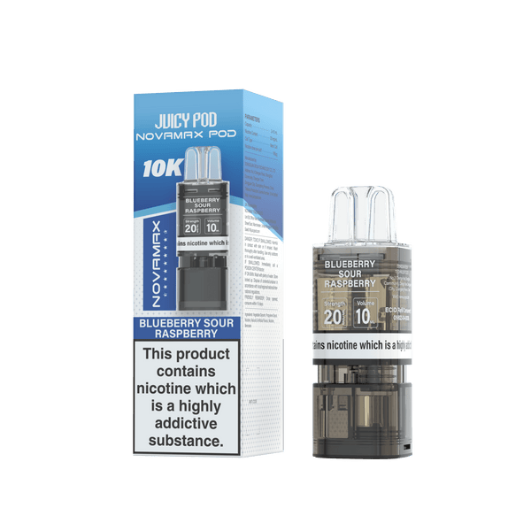 Juicy Pod Novamax 10k Replacement Pods - Available In Blueberry Sour Raspberry