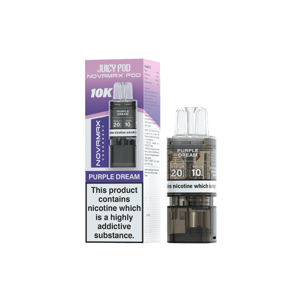 Juicy Pod Novamax 10k Replacement Pods - Available In Purple Dream Flavour