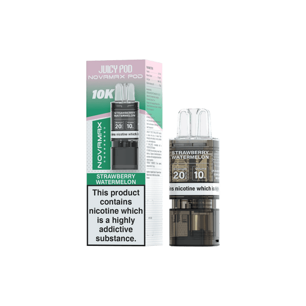 Juicy Pod Novamax 10k Replacement Pods - Available In Strawberry Watermenlon Flavour