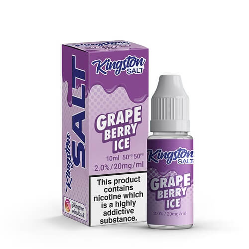 Kingston Nic Salt 10ml Pack of 10 Available In Grape Berry Ice Flavour