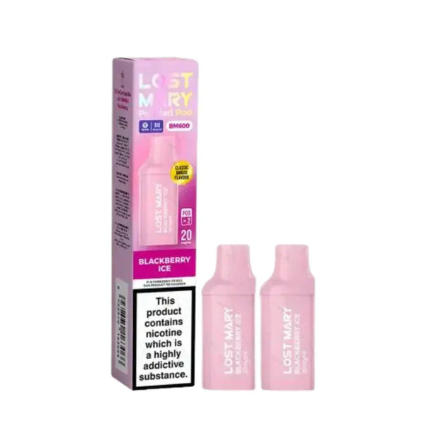 Lost Mary BM600 Prefilled Pods box of 10 In Blackberry Ice Flavour