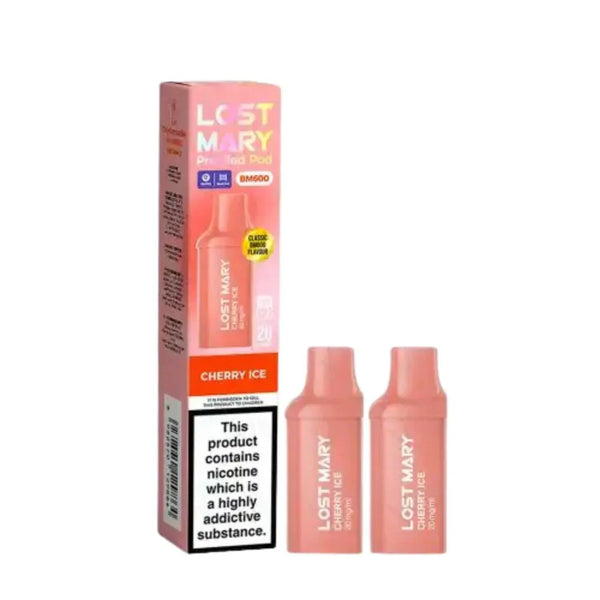Lost Mary BM600 Prefilled Pods box of 10 In Cherry Ice Flavour