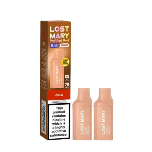 Lost Mary BM600 Prefilled Pods box of 10 In Cola Flavour