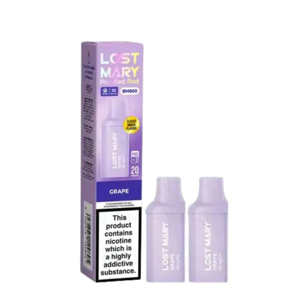 Lost Mary BM600 Prefilled Pods box of 10 In Grape Flavour