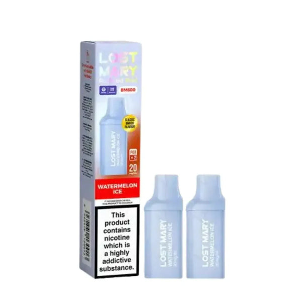 Lost Mary BM600 Prefilled Pods box of 10 In Watermelon Ice Flavour