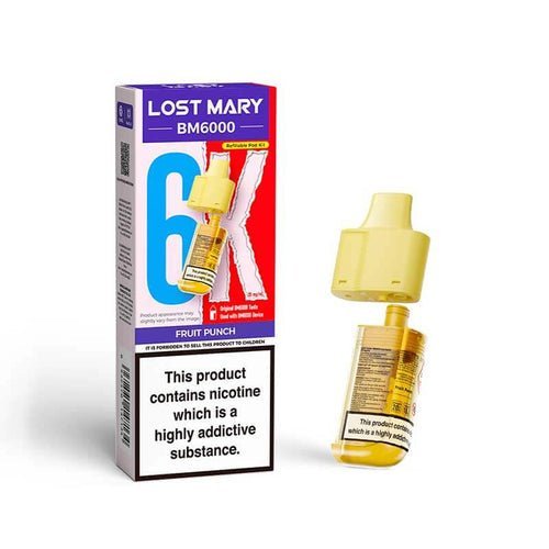 Lost Mary BM6000 Prefilled Pods Pack of 5 - Available In Fruit Punch Flavour