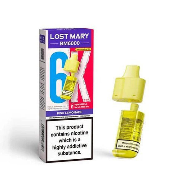 Lost Mary BM6000 Prefilled Pods Pack of 5 - Available In Pink Lemonade Flavour