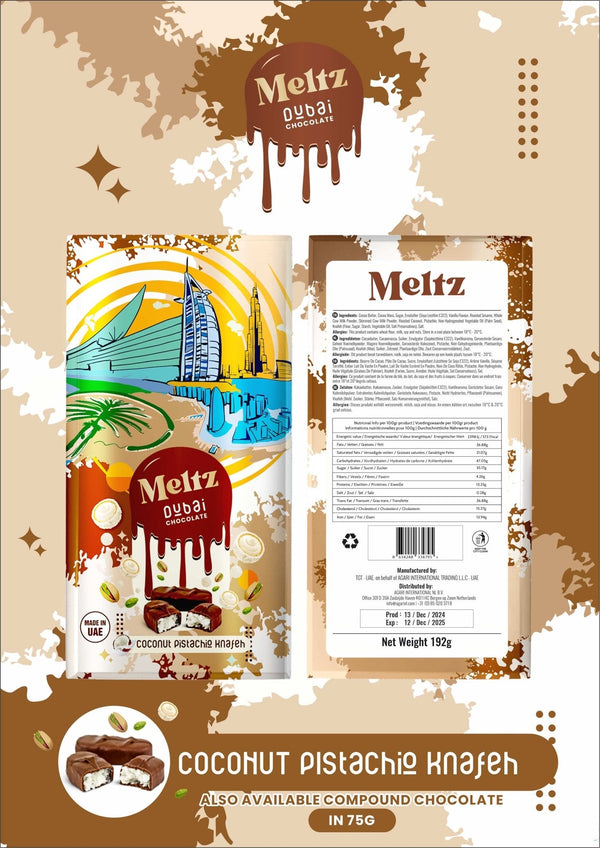 Meltz Dubai Knafeh Chocolate - 75g - #Simbavapeswholesale#
