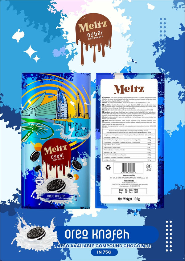 Meltz Dubai Knafeh Chocolate - 75g - #Simbavapeswholesale#