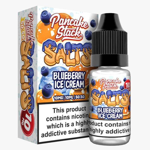 Pancake Stock Nic Salt 10ml Pack of 10 Available In Blueberry Ice Cream Flavour