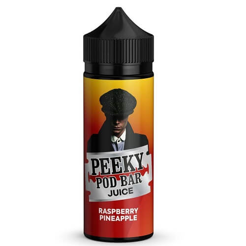 Peeky Blenders Pod Bar Juice Shortfill 100ml, Raspberry Pineapple Flavour