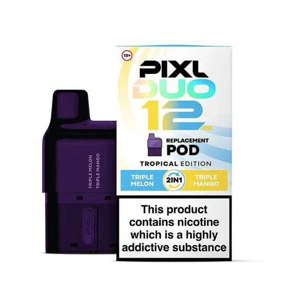 PIXL Duo 12 Replacement Pods Pack of 5 - Available In Triple Melon & Triple Mango