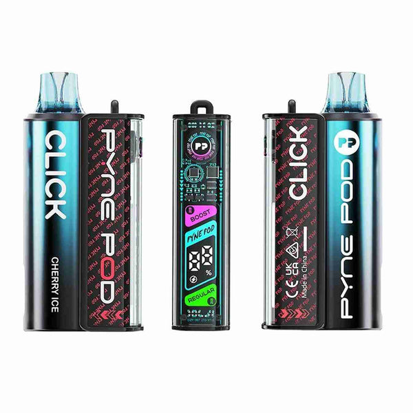 Pyne Pod Click 10000 Starter Kit - Pack of 5 - with Cherry Ice flavour