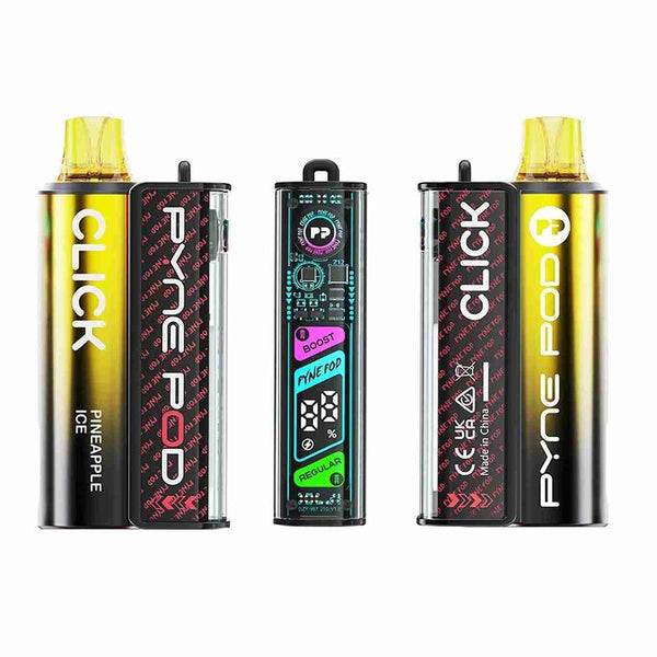 Pyne Pod Click 10000 Starter Kit - Pack of 5 - with Pineapple Ice flavour