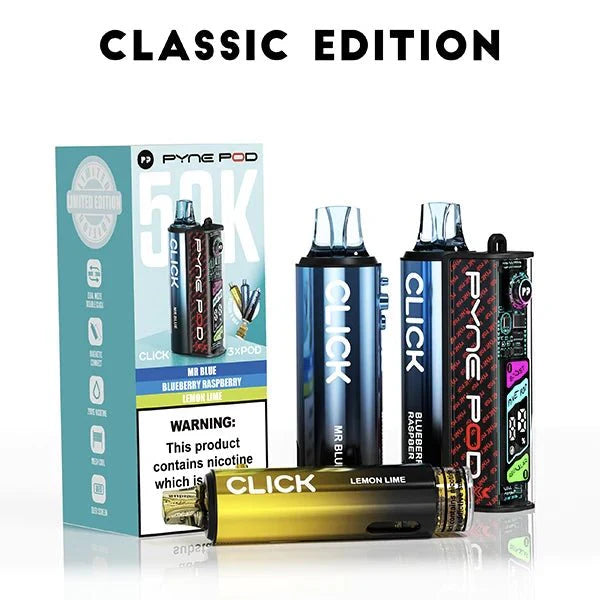 Pyne Pod Click 50k Prefilled Pod Vape Kit Box of 5, Classic Edition Flavour