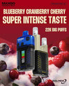RELX Maxgo 22k Disposable Vape Box of 5 -with Blueberry Cranberry Cherry flavour