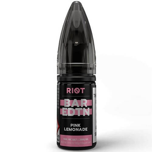 Riot Bar EDTN Nic Salt 10ml Pack of 10 Available In Pink Lemonade Flavour