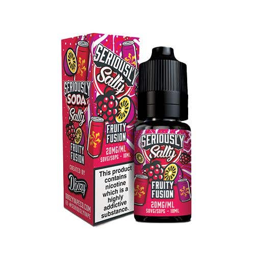 Seriously Salty Nic Salt 10ml Pack of 10 Available In Fruity Fusion Flavour