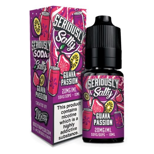 Seriously Salty Nic Salt 10ml Pack of 10 Available In Guava Passion Flavour